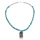 Handmade Certified Authentic Navajo .925 Sterling Silver Spiny Oyster and Natural Turquoise Native American Necklace & Pendant 390619935942