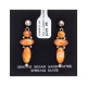 Orange Spiny Oyster .925 Starling Silver Certified Authentic Navajo Native American Handmade Post Earrings  18198-30