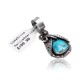 Natural Turquoise .925 Sterling Silver Certified Authentic Navajo Native American Handmade Pendant 24552