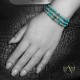 Certified Authentic Navajo Native American Natural Turquoise Adjustable Wrap Bracelet 12732-14