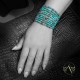 Certified Authentic Navajo Native American Natural Turquoise Adjustable Wrap Bracelet 12732-14