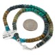 Certified Authentic Navajo .925 Sterling Silver Natural  and Turquoise Native American Necklace 25300
