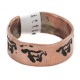 Certified Authentic Handmade Horse Navajo Native American Pure Copper Ring 17094-2