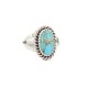 .925 Sterling Silver Navajo Certified Authentic Handmade Natural Turquoise Native American Ring Size 8 1/2 96002-8