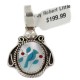 Bird .925 Sterling Silver Certified Authentic Navajo Inlaid Coral Natural Mother of Pearl Turquoise Native American Pendant 94002