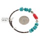 Certified Authentic Navajo Coral Heishi Native American Adjustable Wrap Bracelet 13151-28