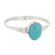 .925 Sterling Silver Navajo Certified Authentic Handmade Natural Turquoise Native American Ring Size 5 1/2 24503-5