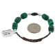 Certified Authentic Navajo Heishi Malachite Green Jasper Native American Adjustable Wrap Bracelet 13159-1
