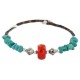 Certified Authentic Heishi Coral Navajo Native American Adjustable Wrap Bracelet 13151-66