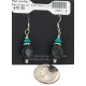 .925 Sterling Silver Hooks Certified Authentic Navajo Natural Turquoise Green Jasper Native American Dangle Earrings 18251-1