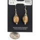 .925 Sterling Silver Hooks Certified Authentic Navajo Natural Jasper Native American Earrings 18286-4