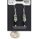 .925 Sterling Silver Hooks Certified Authentic Navajo Natural Green Jasper Black Onyx Native American Earrings 18286-2