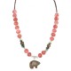 Carved Fetish Bear .925 Sterling Silver Certified Authentic Navajo Natural Turquoise Pink Quartz Blood Stone Native American Necklace 25338-5