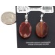 .925 Sterling Silver Hooks Certified Authentic Navajo Natural Carnelian Native American Dangle Earrings 18291-1