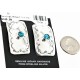 Handmade Certified Authentic Navajo .925 Sterling Silver Natural Turquoise Stud Native American Earrings 17139-1