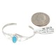 Handmade Certified Authentic Navajo .925 Sterling Silver Natural Turquoise Native American Baby Bracelet  13186-1