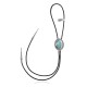 Sun .925 Sterling Silver Certified Authentic Handmade Navajo Native American Natural Turquoise Bolo Tie 34359