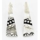 .925 Sterling Silver Handmade Certified Authentic Navajo Stud Native American Earrings 27177-2