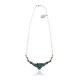 Butterfly .925 Sterling Silver Certified Authentic Handmade Navajo Native American Natural Turquoise Necklace 35156