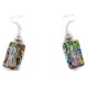 Certified Authentic Navajo .925 Sterling Silver Multicolor Glass Natural Hematite Set 17057