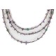 3 Strand Certified Authentic Navajo .925 Sterling Silver Natural Turquoise Amethyst Native American Necklace 15585-112