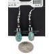 Certified Authentic Navajo .925 Sterling Silver Hooks Dangle Natural Turquoise Hematite Native American Earrings 18106-9