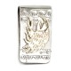 12kt Gold Filled and .925 Sterling Silver Eagle Head Mountain Handmade Certified Authentic Navajo Native American Money Clip 11261-2