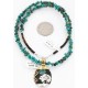 .925 Sterling Silver and 12kt Gold Filled Handmade Bear Certified Authentic Navajo Turquoise Native American Necklace 371034847371