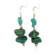 .925 Sterling Silver Hooks Certified Authentic Navajo Natural Turquoise Native American Dangle Earrings 18294-1