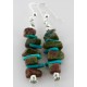 Certified Authentic Navajo .925 Sterling Silver Hooks Natural Turquoise and JASPER Native American Earrings 18062
