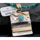 Certified Authentic 12kt Gold Filled and .925 Sterling Silver Handmade Mountain Turquoise Native American Necklace 390646452909