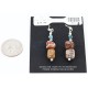 Certified Authentic Navajo .925 Sterling Silver Hooks Natural Turquoise Jasper Native American Earrings 66633