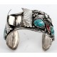 Collectable Handmade Certified Authentic Navajo .925 Sterling Silver Coral Turquoise Signed Native American Watch Cuff Bracelet 390822858662