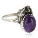 Handmade Certified Authentic Navajo .925 Sterling Silver Natural Amethyst Native American Ring 26212-3