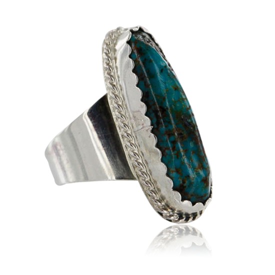 Handmade Certified Authentic Navajo .925 Sterling Silver Natural CANDELARIA Turquoise Native American Ring  390851579091