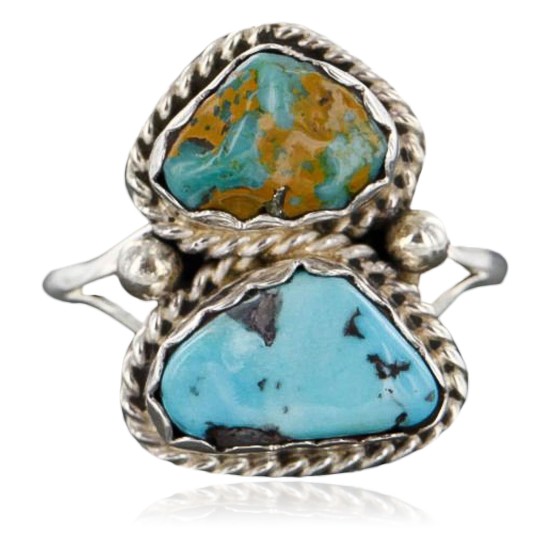 Handmade Certified Authentic Navajo .925 Sterling Silver NaturalONE Mountain Turquoise Native American Ring  370976764122