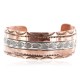 Handmade Certified Authentic Navajo .925 Sterling Silver Pure Copper Native American Bracelet 12899-1