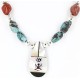 InlaidCertified Authentic Navajo .925 Sterling Silver Turquoise Native American Necklace 390826422074