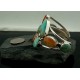 Navajo 925 Sterling Silver Turquoise and Spiny Oyster Certified Authentic Native American Cuff Bracelet 251081742838