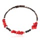 Navajo Certified Authentic Heishi Coral Jasper Native American Adjustable Wrap Bracelet 13151-49